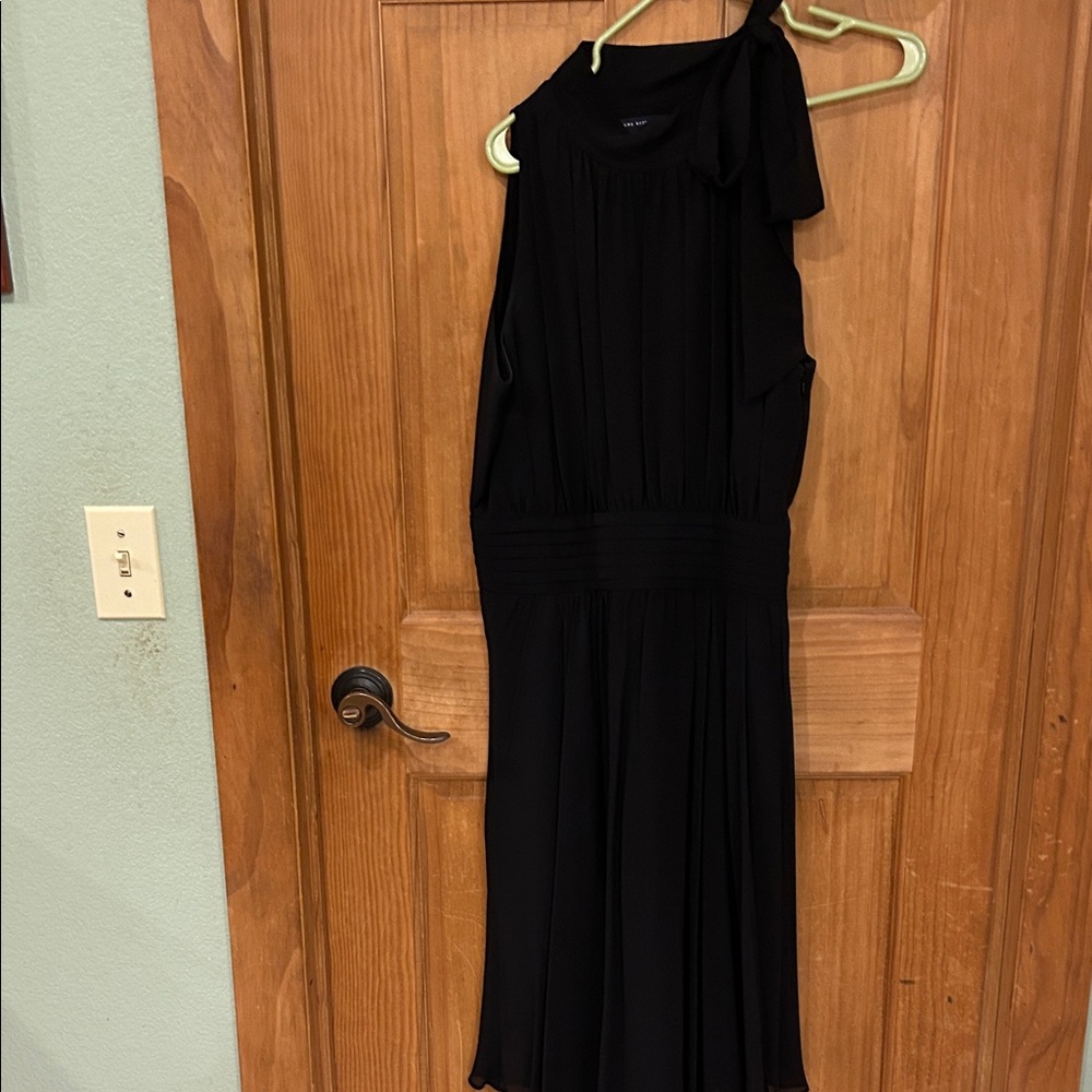 Banana Republic Black One-Shoulder Tie Dress